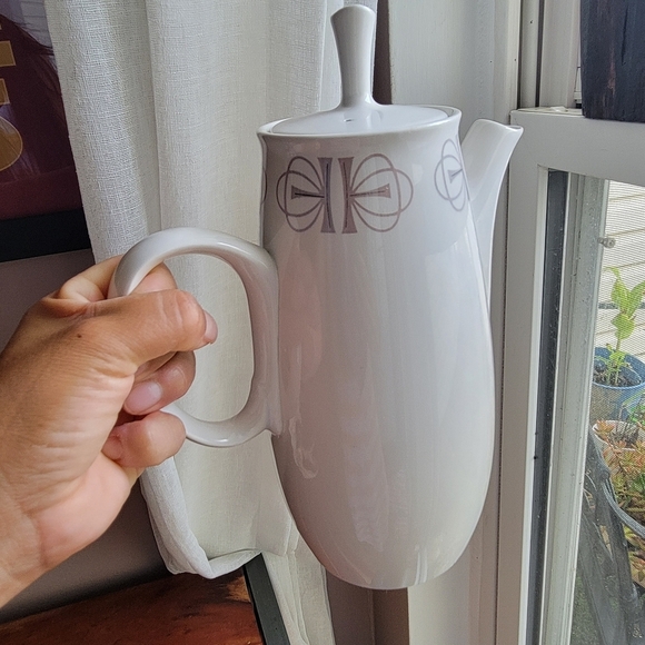 VINTAGE FRANCISCAN WHITESTONE WARE TEAPOT MID CENTURY MODERN 4 CUPS Pitcher - Picture 8 of 8